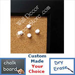 BB21-210 | Black | Custom Cork Bulletin Board | Custom White Dry Erase Board | Custom Chalk Board