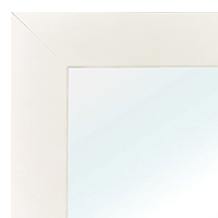 MR1000-2 Matte White - Value Priced -Medium Custom Wall Mirror Custom Floor Mirror - -