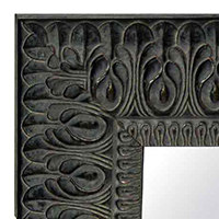 MR159-1 Ornate Light Black Grey - Extra Extra Large Custom Wall Mirror Custom Floor Mirror