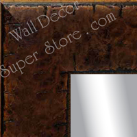 MR172-3 Aged Chestnut Burl Wood - Extra Large Custom Wall Mirror Custom Floor Mirror