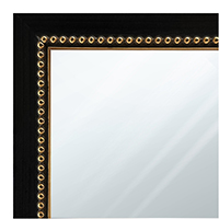 MR1206-5 Black Square W/Gold Bead - 0.75 Inch Wide MR1206-5 Black Square W/Gold Bead - 0.75 Inch Wide