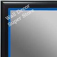 MR1400-1 Black With Blue Lip - Small Custom Wall Mirror
