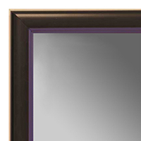 MR1400-6 Black With Purple Lip - Small Custom Wall Mirror