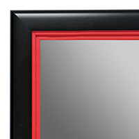 MR1401-3 Black With Red Lip - Medium Custom Wall Mirror Custom Floor Mirror