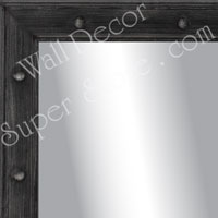 MR1502-4 Vintage Gray with Rivets - Small Custom Wall Mirror