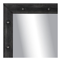 MR1502-4 Vintage Gray with Rivets - Small Custom Wall Mirror