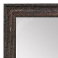 MR1512-3 Walnut Distressed Barnwood - Medium Custom Wall Mirror, Floor Mirror