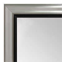 MR1520-1 Silver With Black Trim - Medium Custom Wall Mirror Custom Floor Mirror