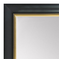 MR1520-4 Black With Gold Trim- Medium Custom Wall Mirror Custom Floor Mirror