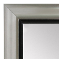 MR1521-1 Silver With Black Trim Large Custom Wall Mirror Custom Floor Mirror