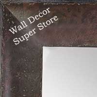 MR1531-2 Distressed Burlwood Walnut Coffee Brown Large Custom Wall Mirror Custom Floor Mirror
