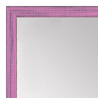 MR1532-10  Distressed Soft Pink - Very Small Custom Wall Mirror -  Custom Bathroom Mirror