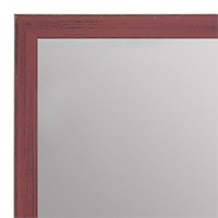 MR1532-4  Distressed Red - Very Small Custom Wall Mirror -  Custom Bathroom Mirror