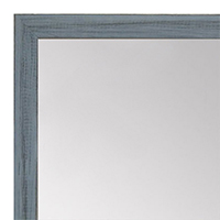 MR1532-6 Distressed Blue Gray - Very Small Custom Wall Mirror - Custom Bathroom Mirror