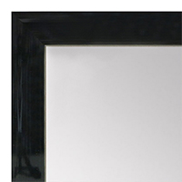 MR1536-6 Glossy Black - Small Custom Wall Mirror Custom Floor Mirror