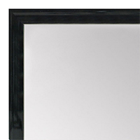 MR1537-6 Glossy Black - Very Small Custom Wall Mirror - Custom Bathroom Mirror