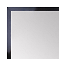 MR1540-16 Thin Metal Bright Black Medium Custom Wall Mirror Custom Floor Mirror