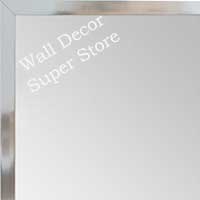 MR1540-1 Thin Metal Bright Silver -Shiny Chrome Look Medium Custom Wall Mirror Custom Floor Mirror