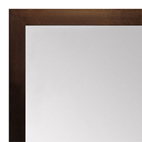 MR1843-5 Dark Walnut - 3/4 Inch Wide X 3/4 Inch High - Custom Wall Mirror - Custom Bathroom Mirror