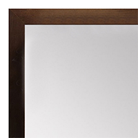 MR1544-5 Dark Walnut - 3/4 Inch Wide X 1 1/4 Inch High - Custom Wall Mirror - Custom Bathroom Mirror