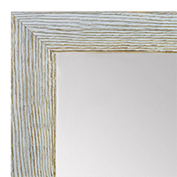 MR1548-4 Distressed White Driftwood - Medium Custom Wall Mirror