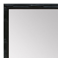 MR1550-4 Soft Black - Tropical Bamboo - Very Small Custom Wall Mirror