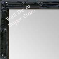 MR1551-3 Glossy Black - Tropical Bamboo  - Small Custom Wall Mirror Custom Floor Mirror