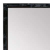 MR1552-3 Glossy Black - Tropical Bamboo - Very Small Custom Wall Mirror