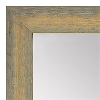 MR1555-2 Distressed Gray / Gold - Medium Custom Wall Mirror