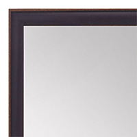 MR1569-11 Dark Purple With Top Outside Distressed Accent Very Small Custom Wall Mirror - Custom Bathroom Mirror