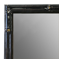 MR1612-1   Black Enamel Bamboo Custom Mirror