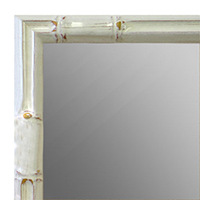 MR1612-2   White Enamel Bamboo Custom Mirror MR1612-2   White Enamel Bamboo Custom Mirror