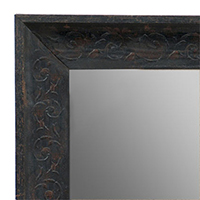 MR1614-2  Distressed Black Custom Wall Mirror