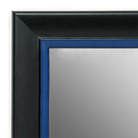 MR1690-6 | Black / Blue | Custom Wall Mirror