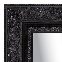 MR1908-2 Black Lacquer Ornate  Custom Mirror