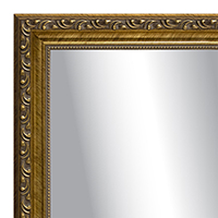 MR1912-1 Gold Ornate with Beads  Custom Mirror