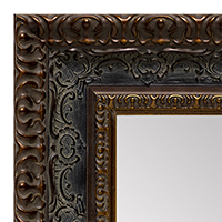 MR1937-3 Bronze Ornate with Black Parisienne  Custom Mirror