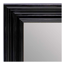 MR1961-8 Large Black High Gloss Custom Mirror With Scoop