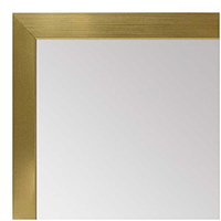 MR1962-1 Very Small Gold Flat Modern Custom Framed Mirror