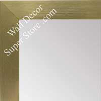 MR1962-3 Brushed Gold Flat 1 3/16" Wide Modern Custom Framed Mirror