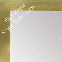 MR1962-8 Small Brushed Gold Flat 1" Wide Modern Custom Framed Mirror