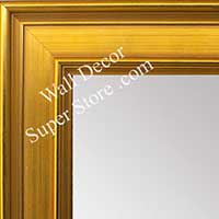 MR1965-3 Large Distressed Gold 2 1/16" Wide Custom Framed Mirror