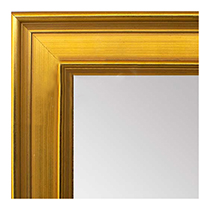 MR1965-3 Large Distressed Gold 2 1/16" Wide Custom Framed Mirror