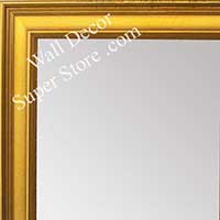 MR1965-5 Distressed Gold Flat 1" Wide Custom Framed Mirror