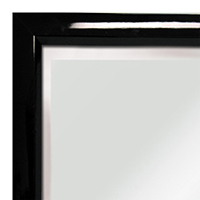 MR311-1 High Gloss Black Lacquer - Very Small Custom Wall Mirror