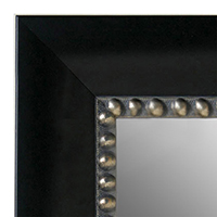 MR5203-2 Black With Silver Beads - Extra Large Custom Wall Mirror Custom Floor Mirror