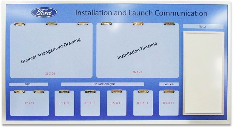 custom logo headerboard gor Ford Motor Company using your graphics