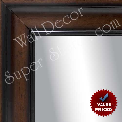 MR1013-2 Walnut Finish Panel Custom Mirror