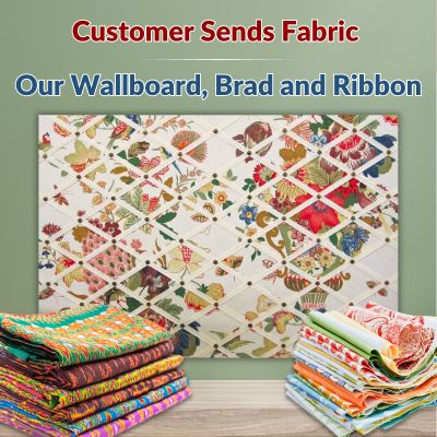 FW1003: Frameless Custom French Bulletin Board -  Made To Your Size - Customer Sends Fabric