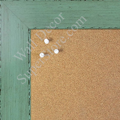 DISC BB1565-4 Glossy Distressed Green - Large Custom Cork Chalk or Dry Erase Board